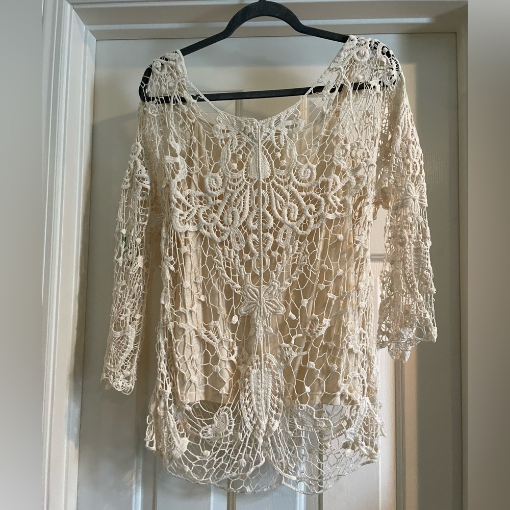Hazel Cami and Poncho Cream Set
